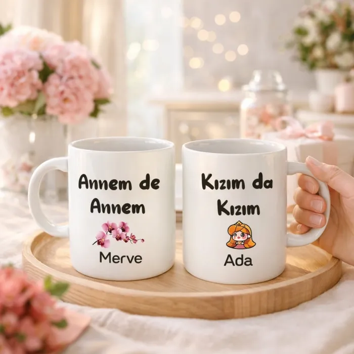 2Li Annem De Annem Kızım Da Kızım Kişiye Özel Kupa Bardak