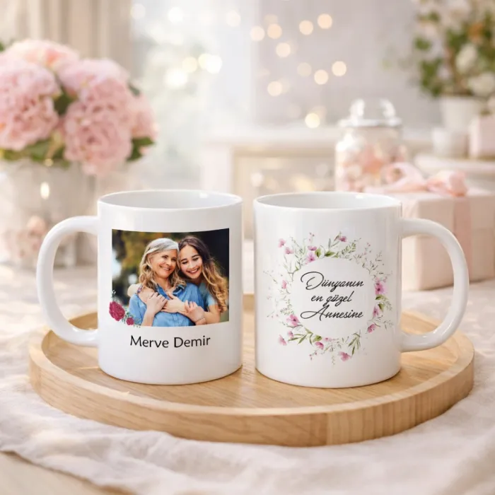 En Güzel Annesine Yazılı Kişiye Özel İsimli Kupa Bardak