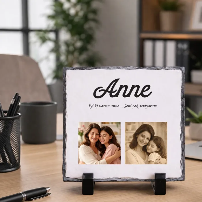 İyi ki Varsın Anne – Fotoğraflı Doğal Taş