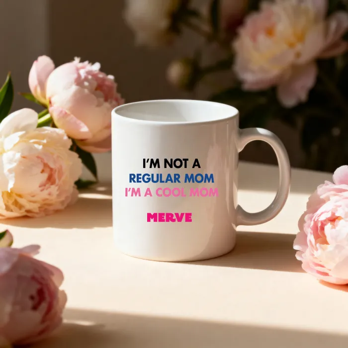 Cool Mom Yazılı Kişiye Özel Anne Kupa Bardak