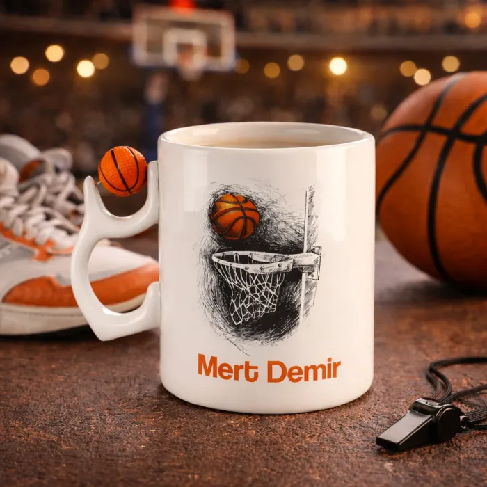 Fotoğraf Baskılı Basketbol Toplu Hediye Kupa Bardak