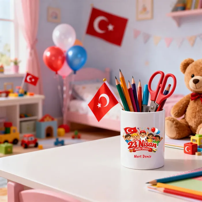 Kişiye Özel 23 Nisan İsimli Kalemlik – Çocuklara Özel Hediye
