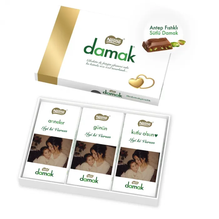 Anneler Gününe Özel Fotoğraflı Nestlé Damak Çikolata Paketi