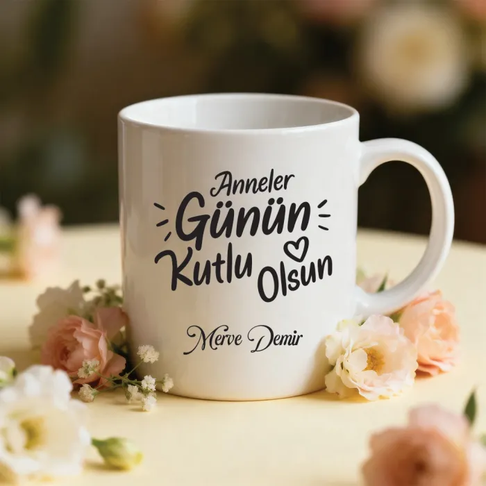 Kişiye Özel Anneler Günün Kutlu Olsun Kupa Bardak