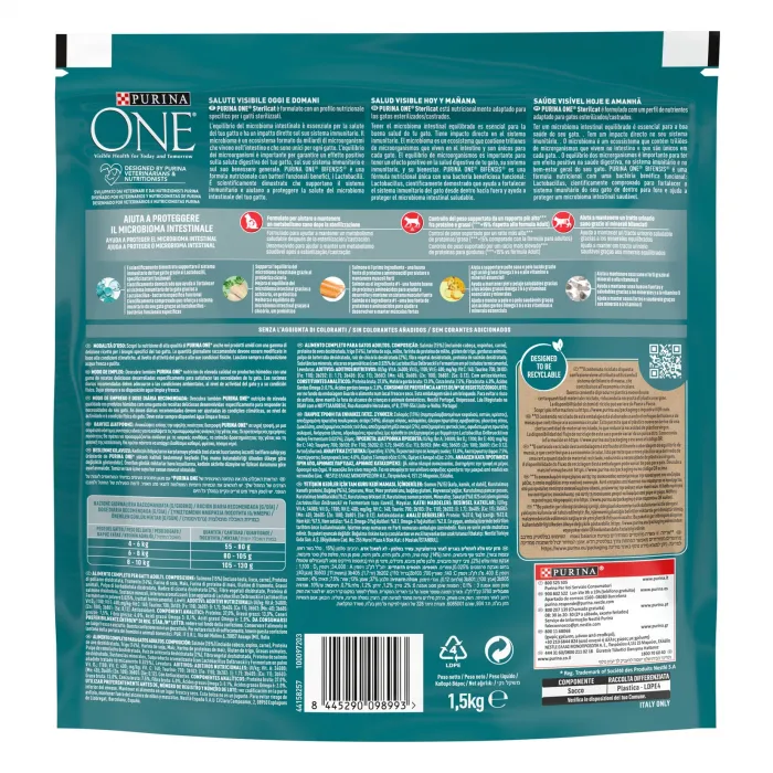 Purina One Somonlu Kısırlaştırılmış Kedi Maması 1,5 Kg x 3 Adet
