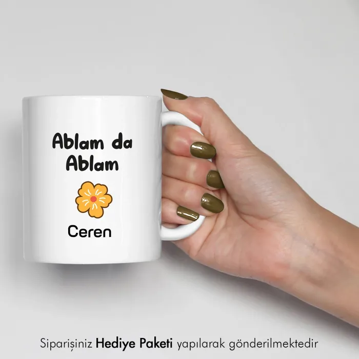 Ablam Da Ablam Kişiye Özel İsimli Kupa Bardak