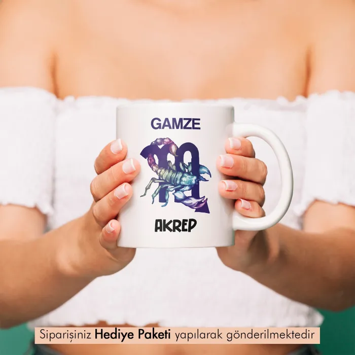 Akrep Burcuna Hediye Kupa Bardak