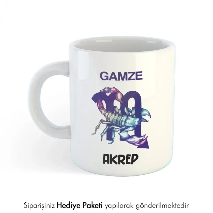 Akrep Burcuna Hediye Kupa Bardak