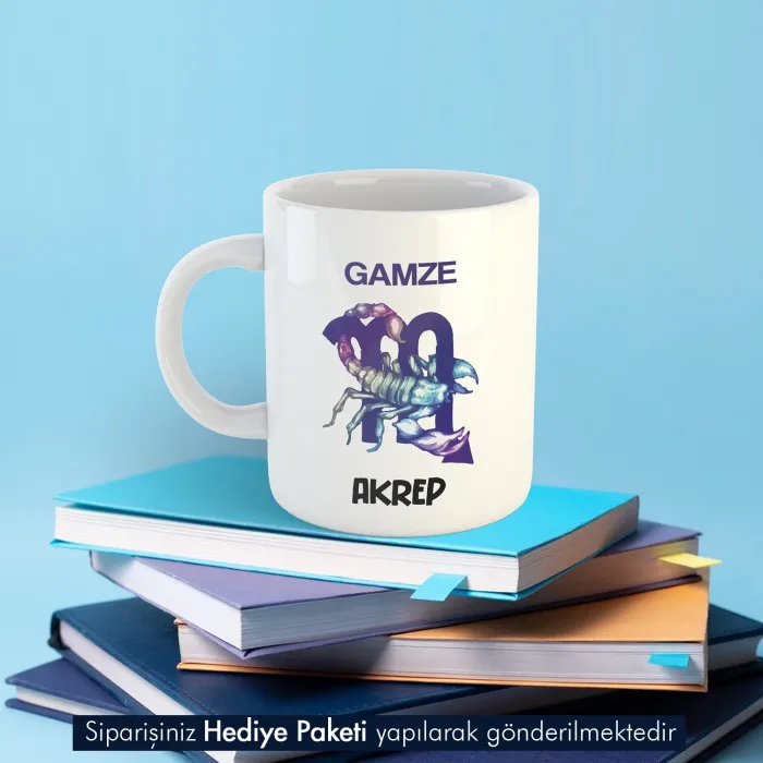 Akrep Burcuna Hediye Kupa Bardak