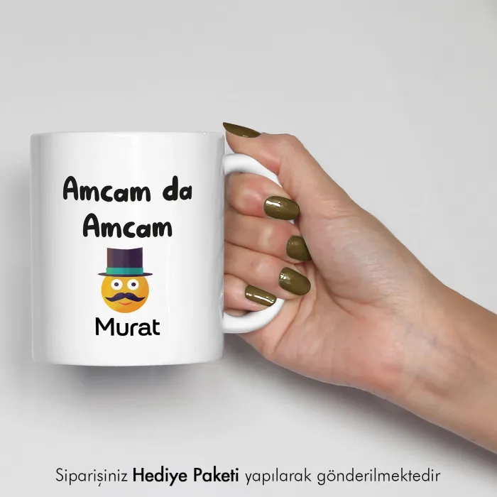 Amcam Da Amcam Kişiye Özel İsimli Kupa Bardak