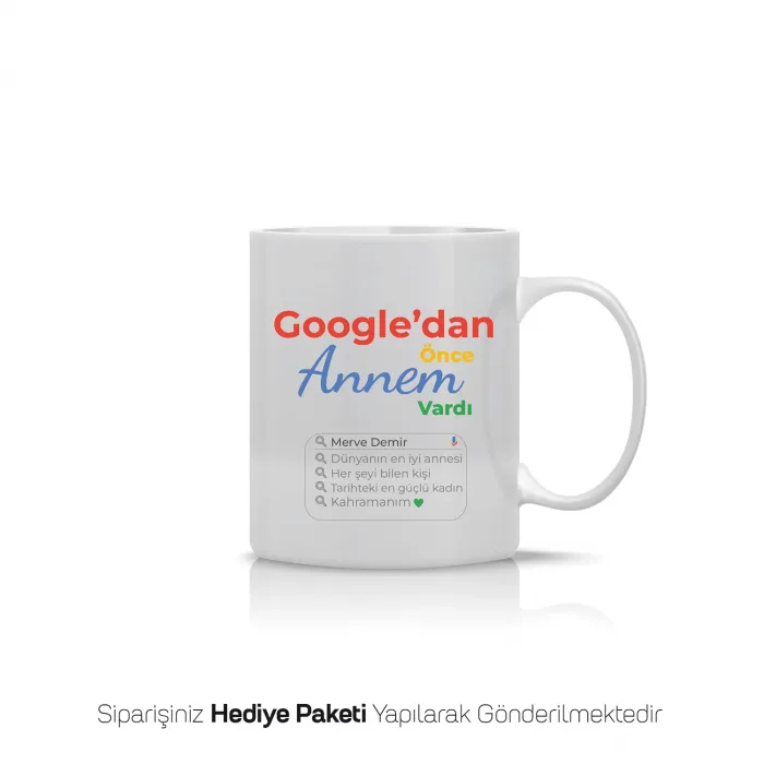 Anneler Gününe Esprili Kişiye Özel İsimli Kupa Bardak
