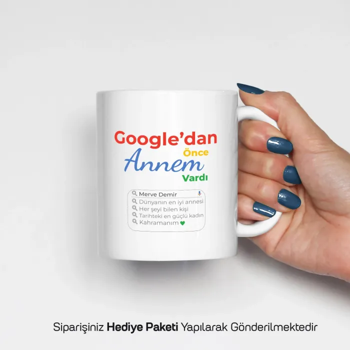 Anneler Gününe Esprili Kişiye Özel İsimli Kupa Bardak