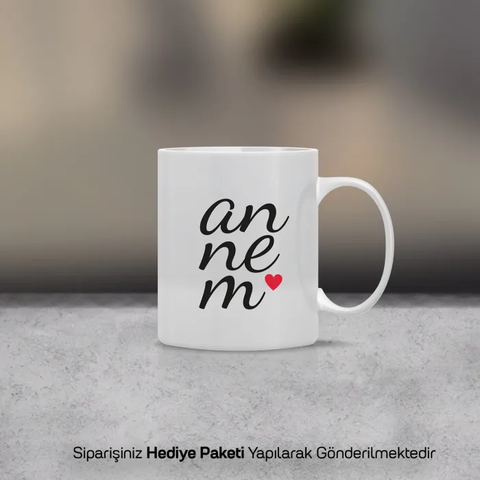 Annem Yazılı Anneler Gününe Özel İsimli Kupa Bardak