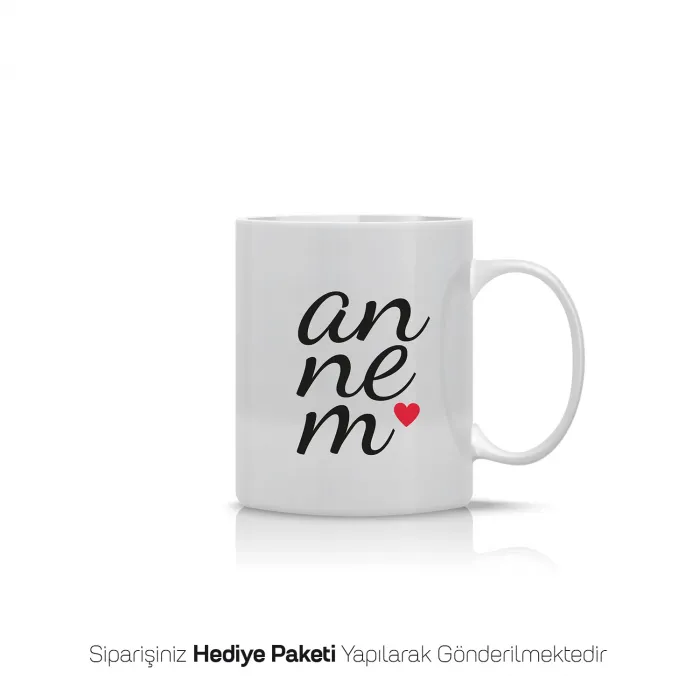 Annem Yazılı Anneler Gününe Özel İsimli Kupa Bardak