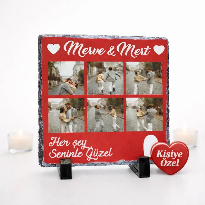 Aşk Kareleri – Kişiye Özel Fotoğraflı Doğal Taş