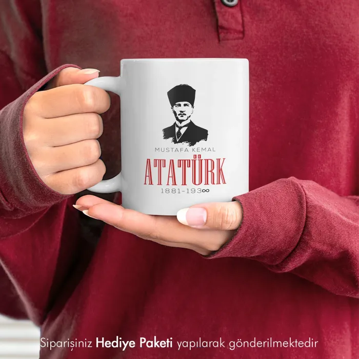 Mustafa Kemal Atatürk Temalı Kupa Bardak