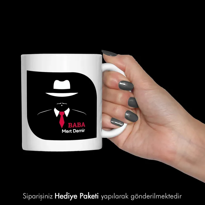 Baba Yazılı Kişiye Özel İsimli Kupa Bardak
