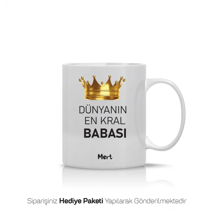 Dünyanın En Kral Babası Temalı Kişiye Özel Kupa Bardak
