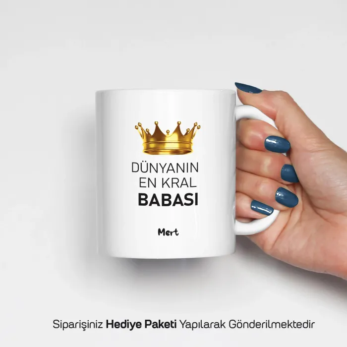 Dünyanın En Kral Babası Temalı Kişiye Özel Kupa Bardak