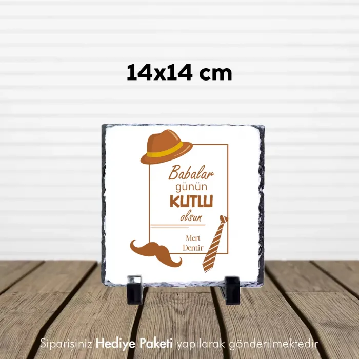 Babalar Gününe Özel Figürlü İsimli Doğaltaş