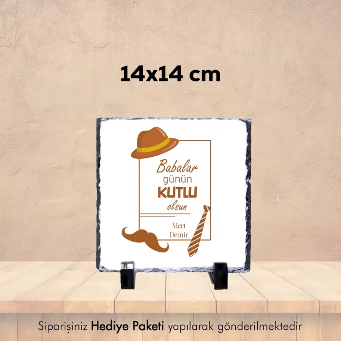 Babalar Gününe Özel Figürlü İsimli Doğaltaş