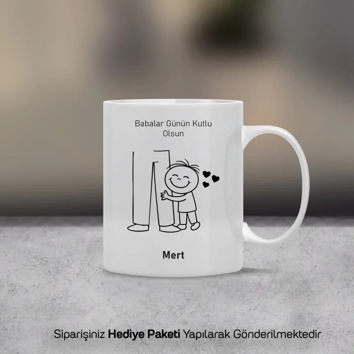 Babalar Gününe Özel Sevimli Kişiye Özel Kupa Bardak