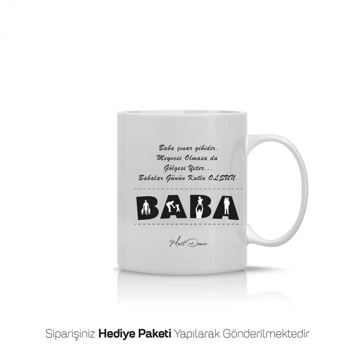 Babalar Gününe Özel İsimli Kupa Bardak
