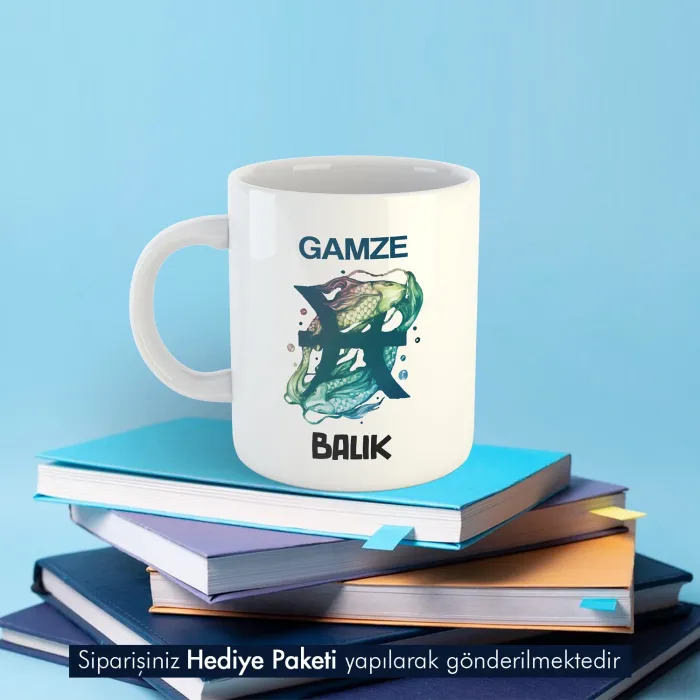 Balık Burcuna Hediye Kupa Bardak