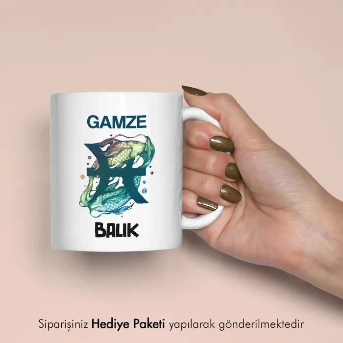 Balık Burcuna Hediye Kupa Bardak
