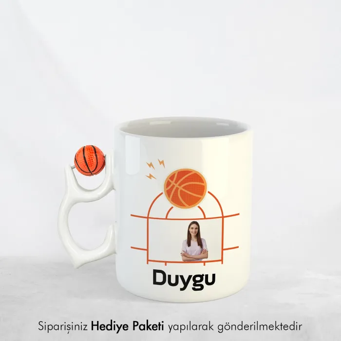 Fotoğraflı Basketbol Toplu Hediye Kupa Bardak