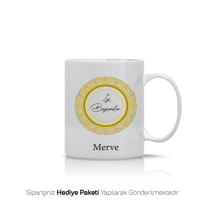 Bayrama Özel İsimli Kupa Bardak