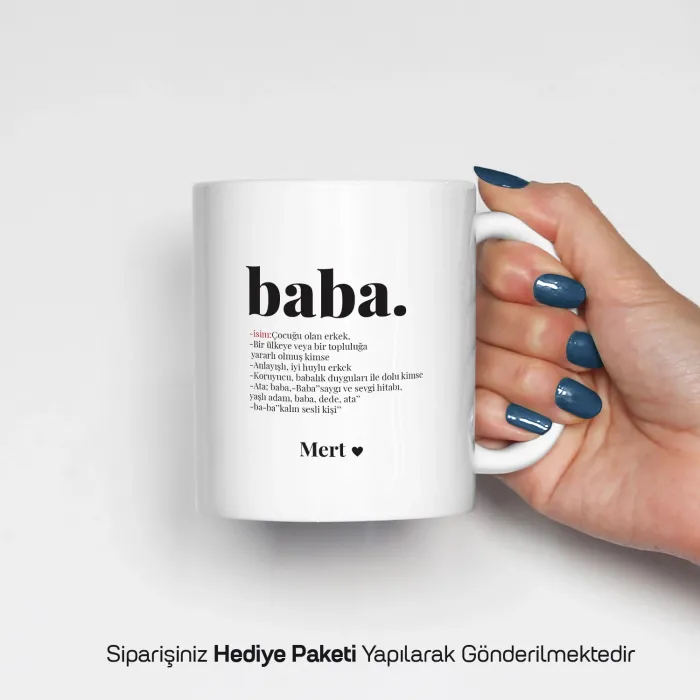 Baba Tanımlı Kişiye Özel Kupa Bardak