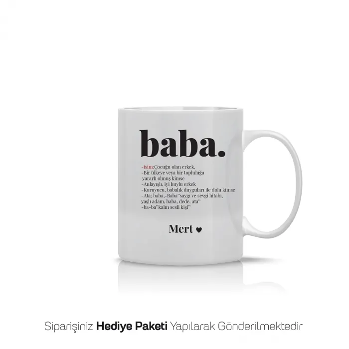 Baba Tanımlı Kişiye Özel Kupa Bardak