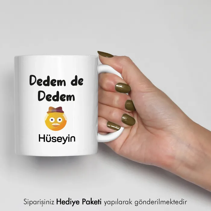 Dedem De Dedem Kişiye Özel İsimli Kupa Bardak