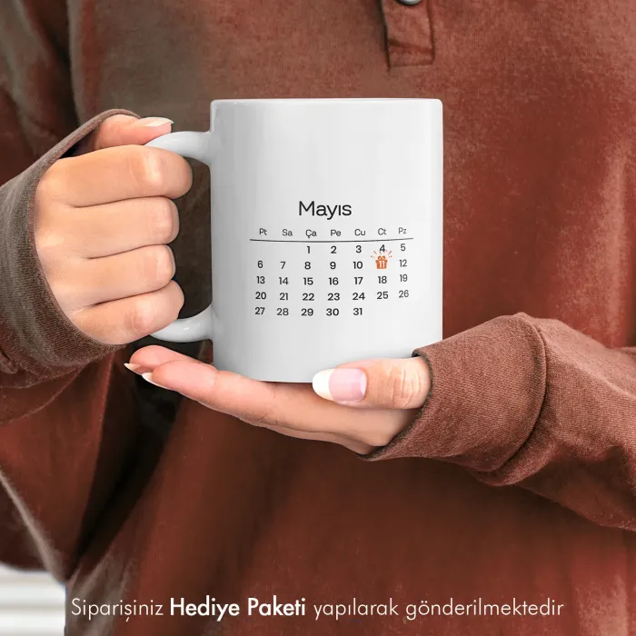 Doğum Gününe Özel Takvim Temalı Kupa Bardak