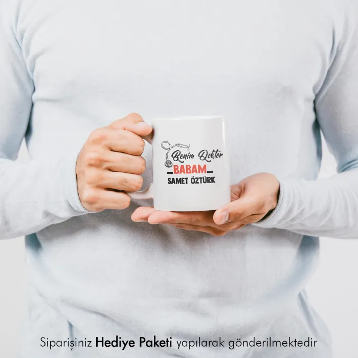 Doktora Özel Hediye İsimli Kupa Bardak