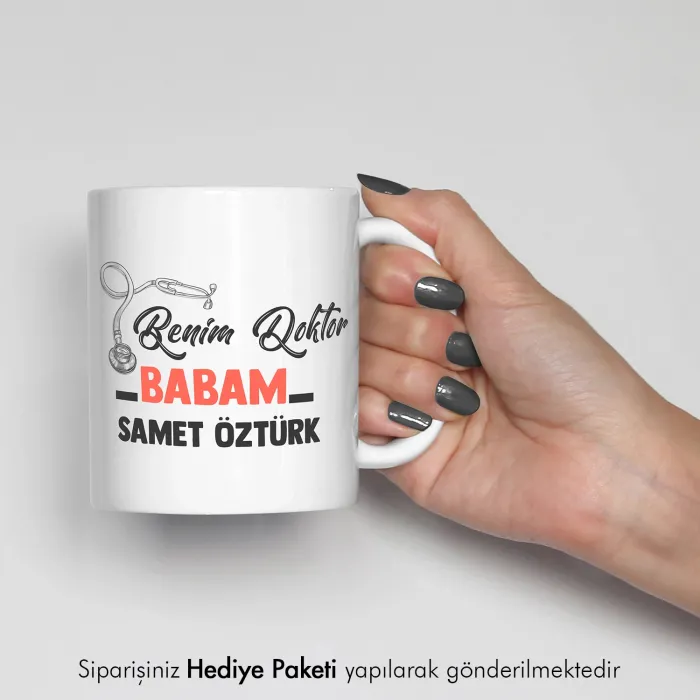 Doktora Özel Hediye İsimli Kupa Bardak