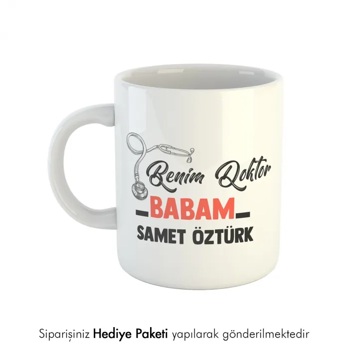 Doktora Özel Hediye İsimli Kupa Bardak