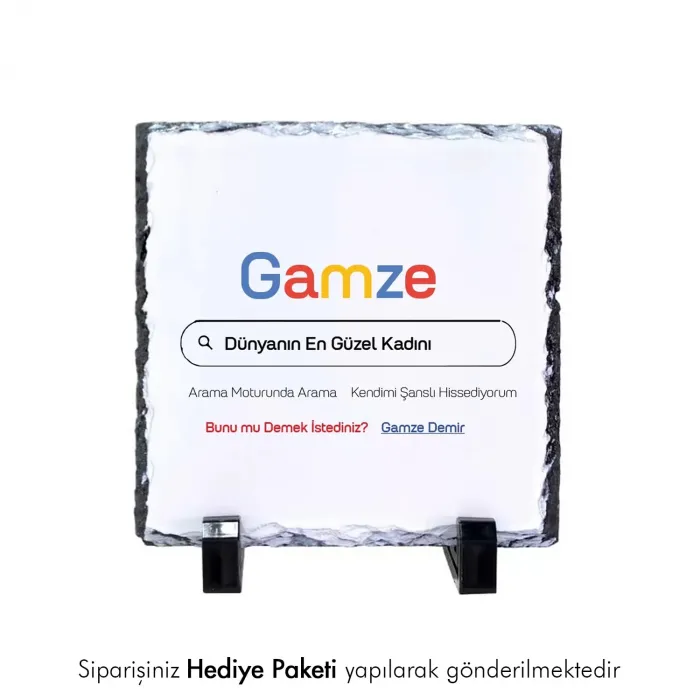 Dünyanın En Güzel Kadını Tasarımlı İsim Baskılı Doğal Taş