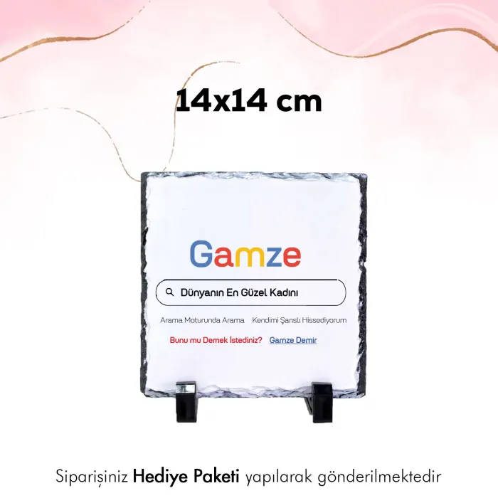 Dünyanın En Güzel Kadını Tasarımlı İsim Baskılı Doğal Taş