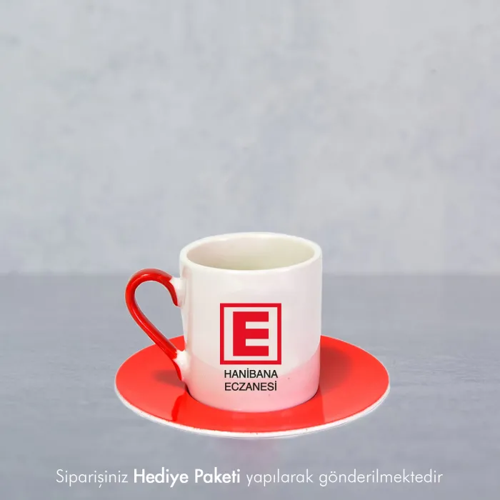 Eczacılara Özel Hediye İsimli Kırmızı Fincan