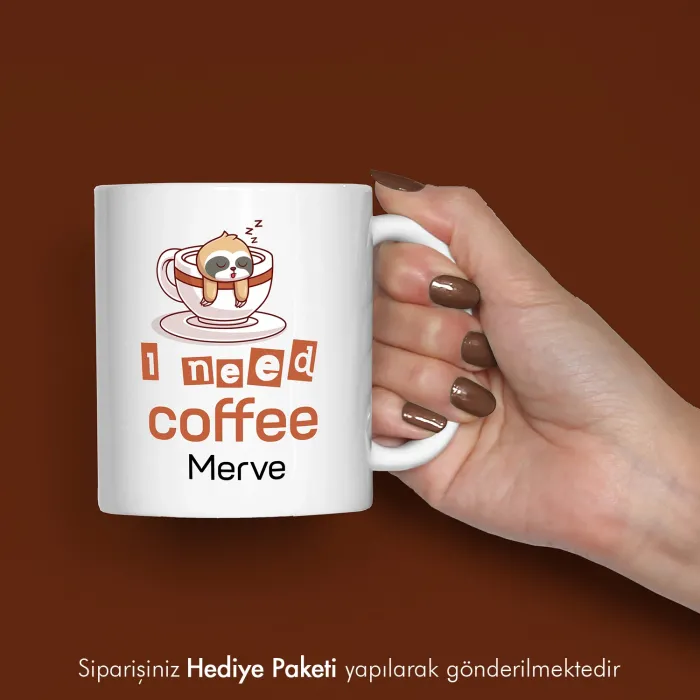 Kahve Temalı Özel İsimli Hediye Kupa