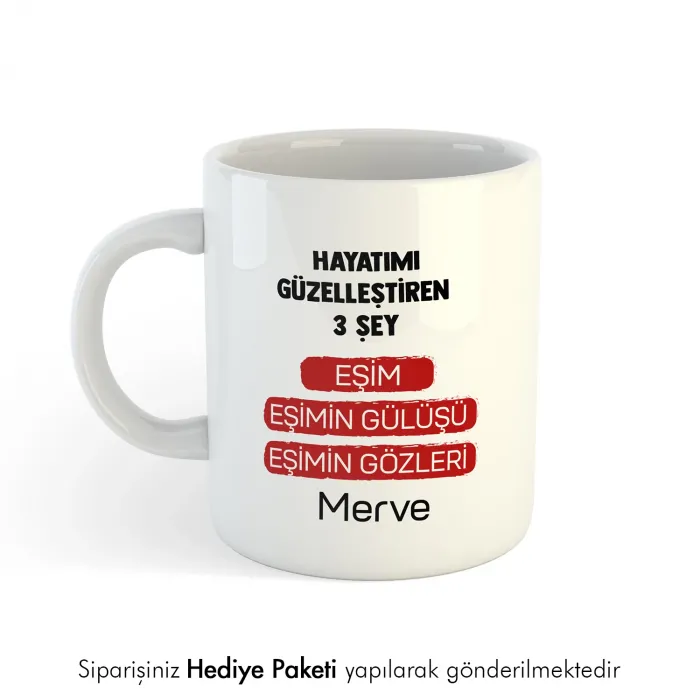 Eşime Özel Temalı Özel İsimli Hediye Kupa