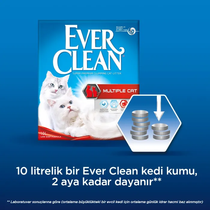 Ever Clean Multiple Cat Kedi Kumu 10 Lt