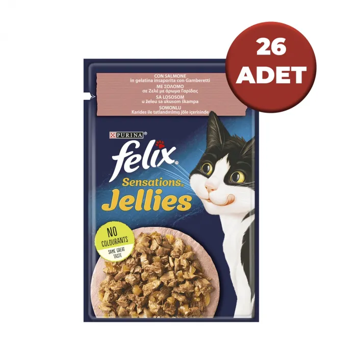 Felix Çifte Lezzet Somon Ve Karidesli Yaş Kedi Maması 85 Gr x 26 Adet