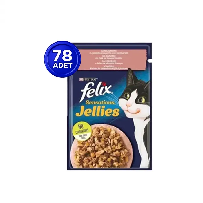 Felix Çifte Lezzet Somon Ve Karidesli Yaş Kedi Maması 85 Gr x 78 Adet