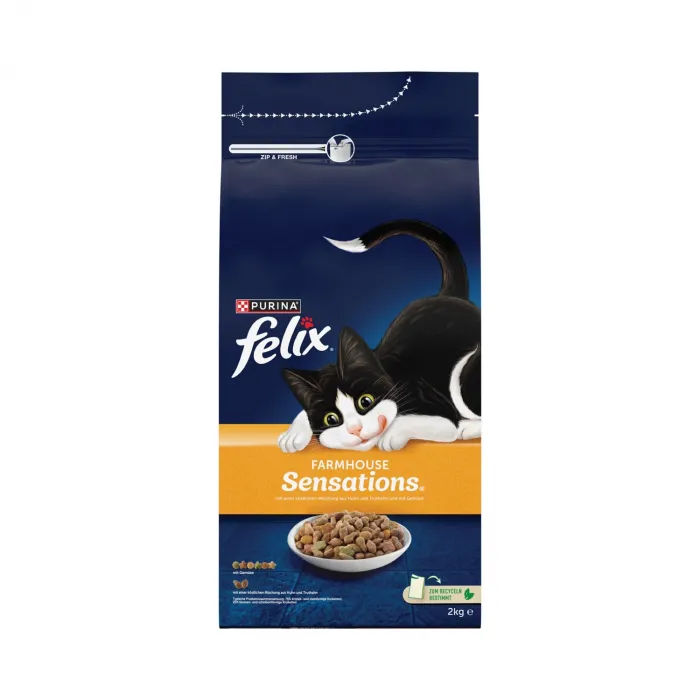 Felix Farmhouse Sensations Tavuklu ve Hindili 2 Kg Yetişkin Kuru Kedi Maması
