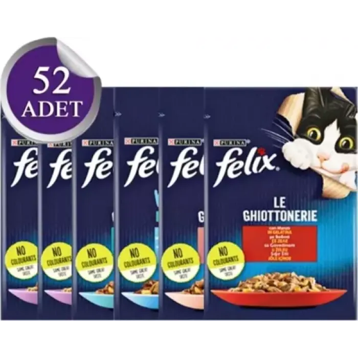 Felix Karışık 85 gr 52li Yetişkin Kedi Yaş Maması