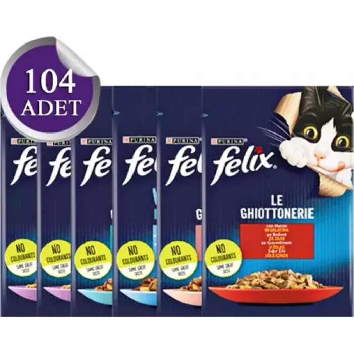 Felix Karışık 85 gr 104lü Yetişkin Kedi Yaş Maması