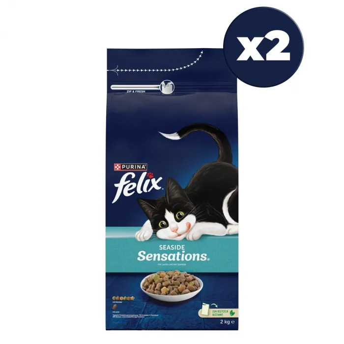 Felix Seaside Sensations Somonlu 2x2 kg Yetişkin Kedi Maması